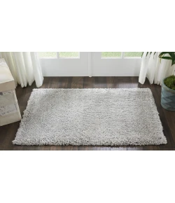 Nourison Home Malibu Shag MSG01 Silver Grey 3 ft. X 5 ft. Area Rug