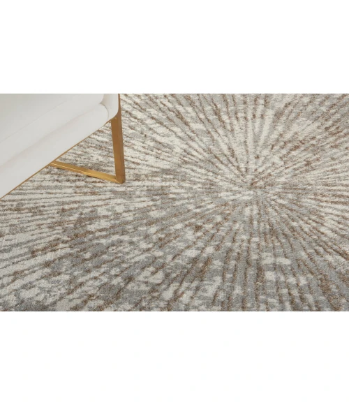 Inspire Me! Home Décor Metallic Grey Mocha MTL01 6 ft. X 9 ft. Rectangle Rug