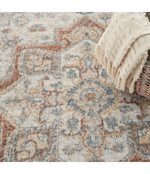 Nourison Astra Machine Washable Area Rug ASW12 Grey/Multi