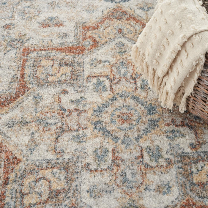 Nourison Astra Machine Washable Area Rug ASW12 Grey/Multi