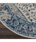 Nourison Tranquil Round Area Rug TRA06-Ivory/Light Blue