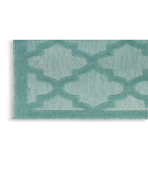 Nourison Easy Care Aqua/Teal NES01 2 ft. X 4 ft. Rectangle Rug