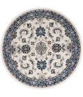 Nourison Home Nourison Essentials Ivory Blue NRE05 8 ft. Round Rug