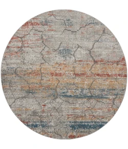 Nourison Home Rustic Textures RUS11 Multicolor 5 ft. 3 in. Round Area Rug