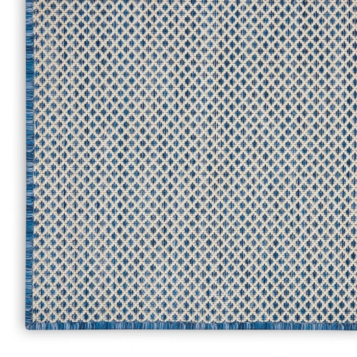 Nourison Courtyard Area Rug COU01 Ivory Blue 3' x 5'