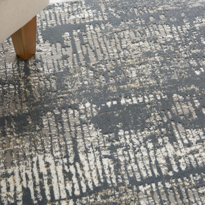 Michael Amini MA90 Uptown Area Rug UPT03-Charcoal Grey