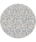 Nourison Jubilant Round Area Rug JUB09-Ivory Blue