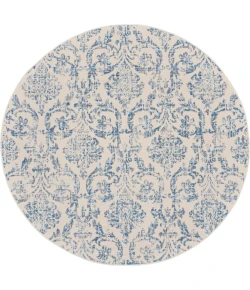 Nourison Home Jubilant JUB09 Ivory Blue 8 ft. Round Area Rug