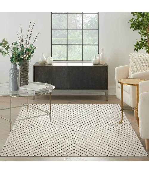 Nourison Modern Comfort Ivory Black MNC01 5 ft. X 7 ft. Rect. Rug