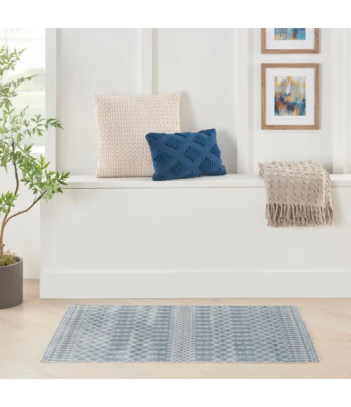 Nourison Astra Machine Washable Area Rug ASW10 Blue