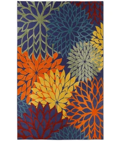 Nourison Home Aloha ALH05 Navy Multicolor 9 ft. X 12 ft. Area Rug