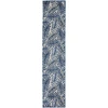 Nourison Home Aloha ALH18 Ivory/Navy 2 ft. 3 in. X 12 ft. Area Rug