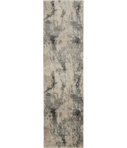 Nourison Home Fusion FSS16 Cream Grey 2 ft. 2 in. X 7 ft. 6 in. Area Rug