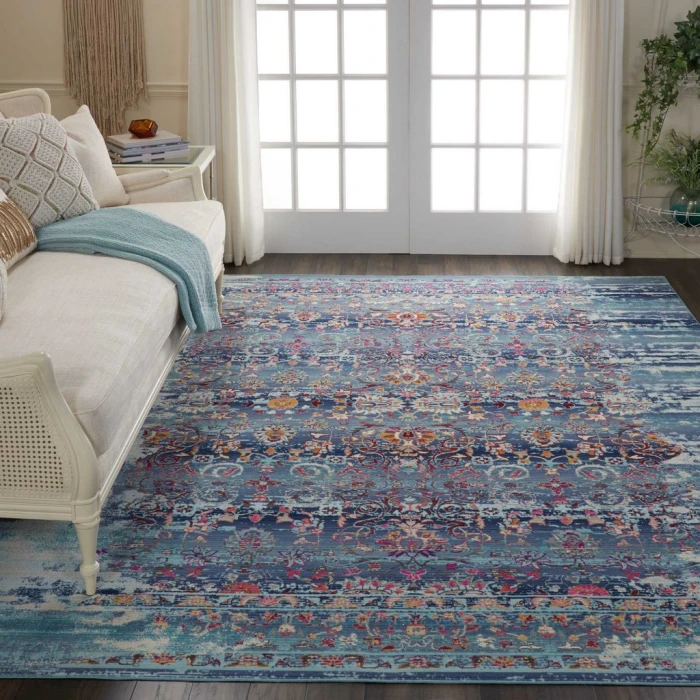 Nourison Vintage Kashan Area Rug VKA02-Blue