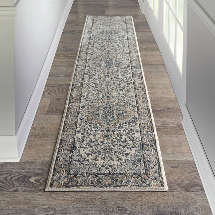Nourison Quarry Ivory Grey QUA05 6 ft. Rect. Rug