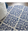Nourison Grafix Round Area Rug GRF06-White/Blue