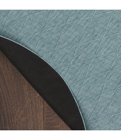 Nourison Home Washable Solutions WSL01 Aqua 8 ft. Round Area Rug