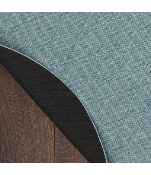 Nourison Washable Solutions Aqua WSL01 8 ft. X Round Rug