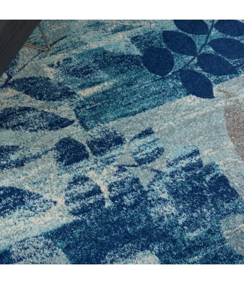 Nourison Tranquil Area Rug TRA01-Navy/Light Blue