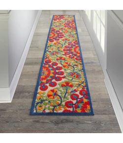 Nourison Home Aloha ALH20 Red Multicolor 2 ft. 3 in. X 10 ft. Area Rug