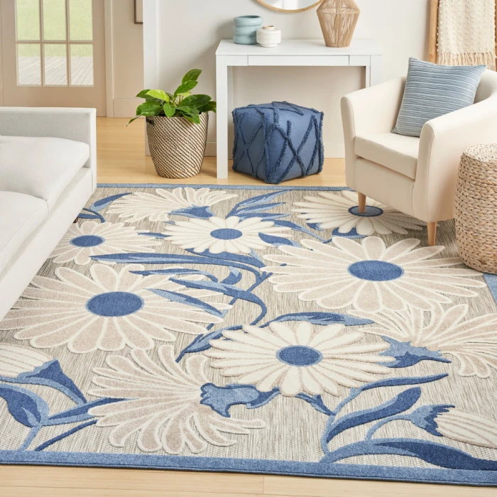 Nourison Aloha Area Rug ALH33 Blue Grey