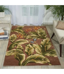 Nourison Home Tropics TS02 Khaki 7 ft. 6 in. X 9 ft. 6 in. Area Rug