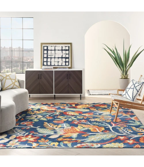 Nourison Allur Area Rug ALR09-Navy Multicolor