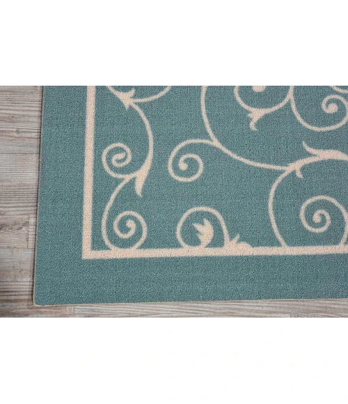 Nourison Home & Garden Area Rug RS019 Light Blue 10' x 13'