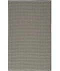 Nourison Courtyard Black White COU01 6 ft. X 9 ft. Rectangle Rug
