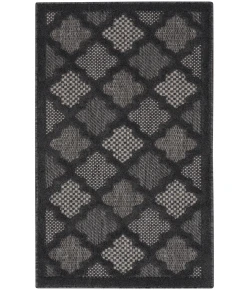 Nourison Home Easy Care NES01 Charcoal Black 3 ft. X 5 ft. Area Rug