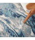 Kathy Ireland American Manor Area Rug AMR03 Blue/Ivory 3'11" x 5'11"