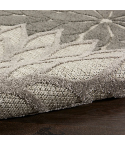 Nourison Aloha Area Rug ALH05 Silver Grey 5'3" x 7'5"