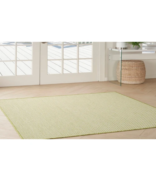 Nourison Courtyard Ivory Green COU01 5 ft. Square Rug