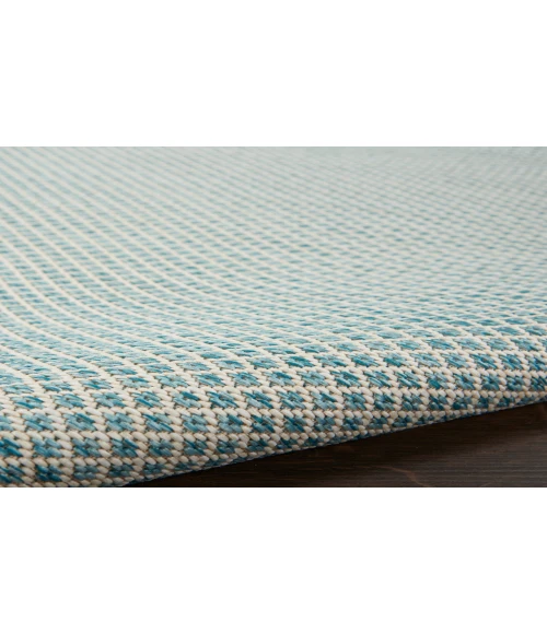 Nourison Courtyard Ivory Aqua COU01 4 ft. Square Rug