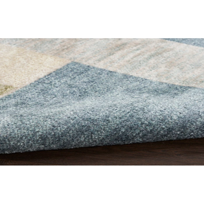Nourison Astra Machine Washable Blue Green Multi ASW09 2 ft. 2 in. X 10 ft. Rectangle Rug