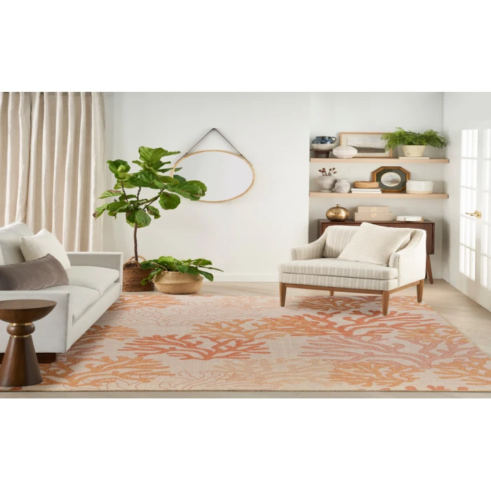 Nourison Garden Oasis Coral GOA05 9 ft. X 12 ft. Rectangle Rug