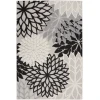 Nourison Home Aloha ALH05 Black White 6 ft. X 9 ft. Area Rug