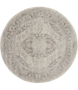 Nourison Home Tranquil TRA05 Ivory/Grey 5 ft. 3 in. Round Area Rug