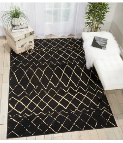 Nourison Home Grafix GRF04 Black 5 ft. 3 in. X 7 ft. 3 in. Area Rug