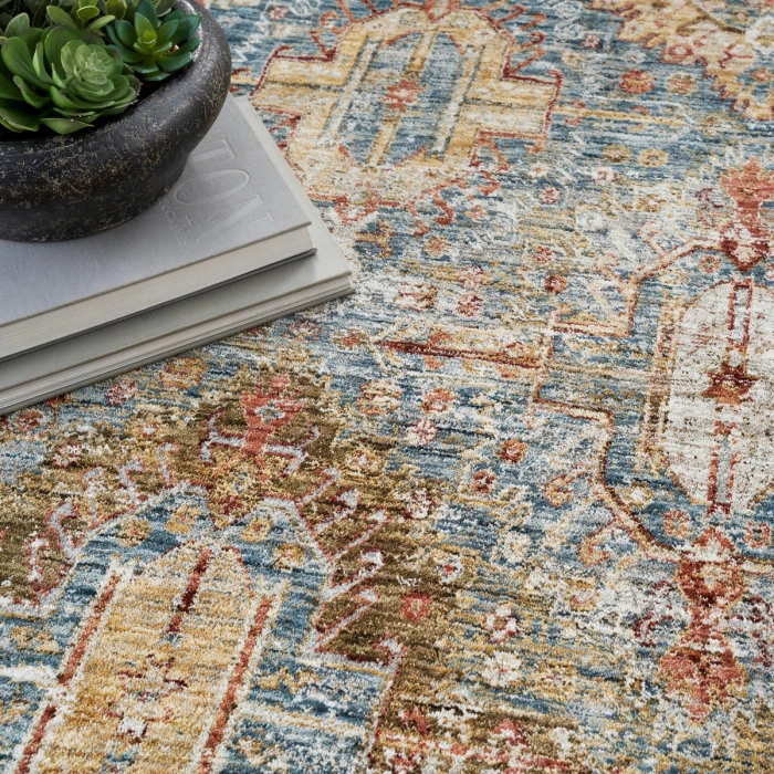 Nourison Sahar Blue SHR01 8 ft. X 10 ft. Rect. Rug