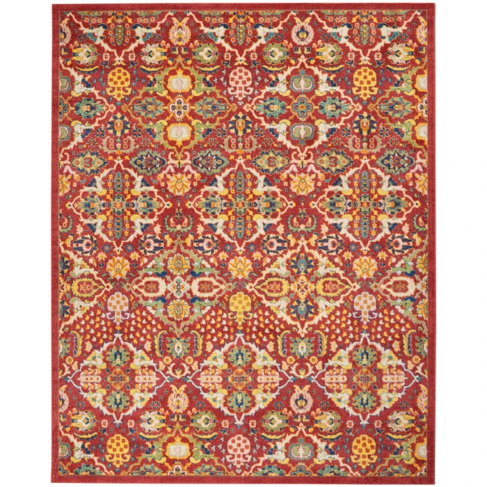 Nourison Allur Area Rug ALR03-Red Multicolor