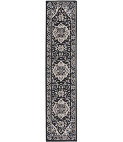 Nourison Home Passion PSN33 Black Ivory 2 ft. 2 in. X 10 ft. Area Rug