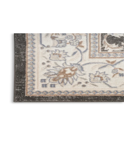 Nourison Serenity Home Ivory Grey Blue SRH02 3 ft. 11 in. X 5 ft. 11 in. Rectangle Rug
