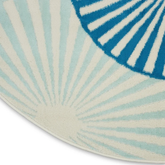 Nourison Grafix Round Area Rug GRF20-Ivory/Multi