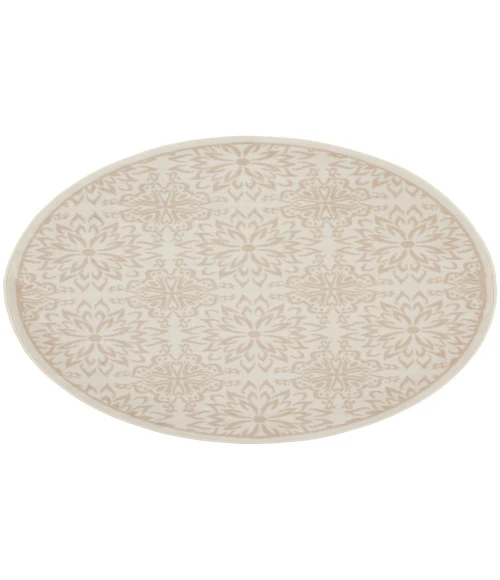 Nourison Jubilant Ivory Beige JUB06 8 ft. Round Rug