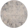 Nourison Home Rustic Textures RUS07 Ivory Grey Blue 5 ft. 3 in. Round Area Rug