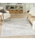 Nourison Astra Machine Washable Light Grey ASW11 4 ft. X 6 ft. Rect. Rug