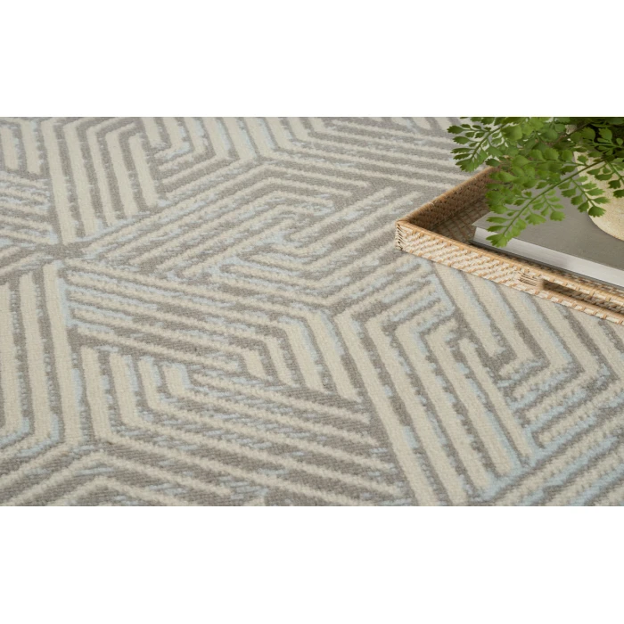 Nourison Grafix Grey GRF39 5 ft. 3 in. X 7 ft. 3 in. Rectangle Rug