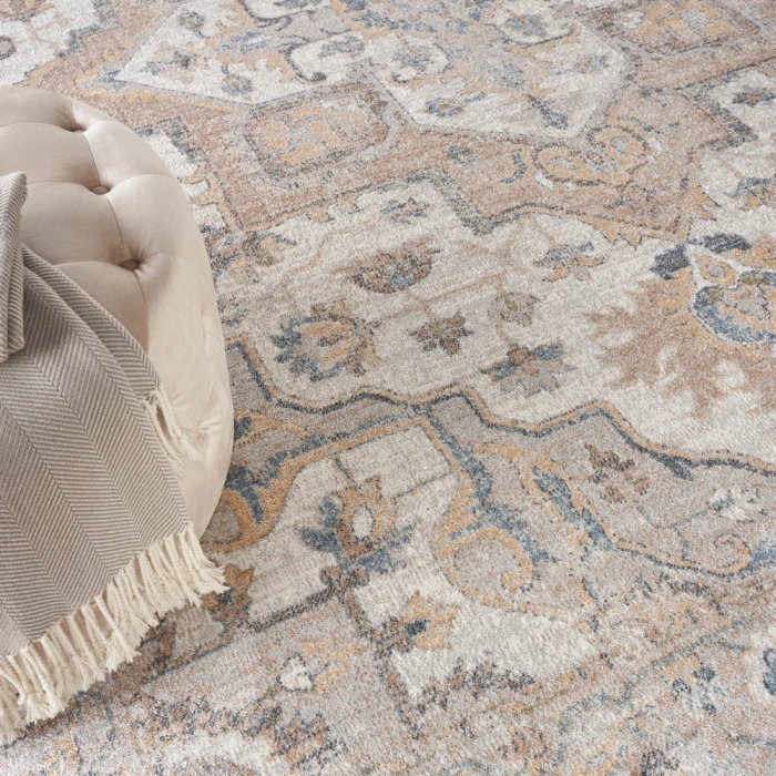Nourison Astra Machine Washable Area Rug ASW12 Silver Grey