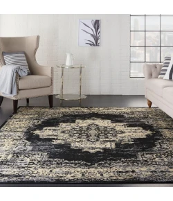 Nourison Home Grafix GRF14 Black 7 ft. 10 in. X 9 ft. 10 in. Area Rug